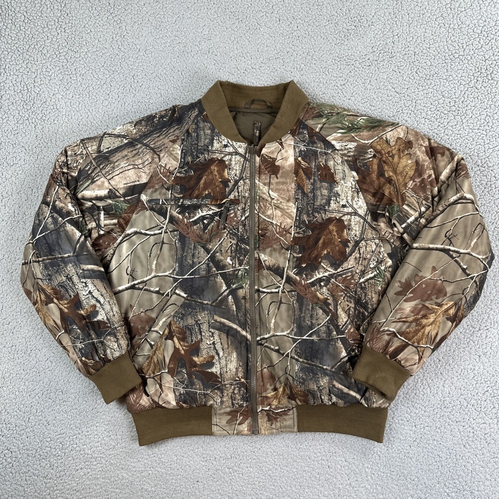 Cabela's Reversible Jacket Men Large Realtree Advantage Camo Full Zip Thinsulate